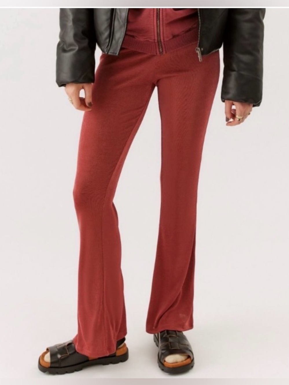 NWT Urban Outfitters Women’s Flared Cut Pants Size S Y2K Fold Over - Picture 4 of 14
